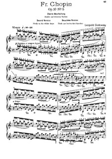 Studien über die Etüden von Chopin, Op.10: Etüde Nr.5 in C-Dur (Zweite Fassung) by Leopold Godowsky