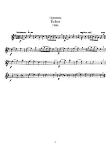 Échos: Für Flöte und Piano – Flötenstimme by Jaques Hotteterre