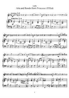 Les plaisirs de l'Île enchantée (La Princesse d'Elide), LWV 22: Arie und Rondo, für Flöte und Klavier by Jean-Baptiste Lully