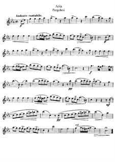 Tre giorni son che Nina: Für Flöte und Piano – Flötenstimme by Giovanni Battista Pergolesi