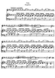 Tre giorni son che Nina: Für Flöte und Piano by Giovanni Battista Pergolesi