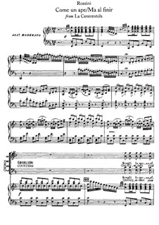 La Cenerentola: Come un ape, for voices and piano by Gioacchino Rossini