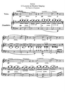 Twelve Lessons in Modern Singing for Tenor (or Soprano): Twelve Lessons in Modern Singing for Tenor (or Soprano) by Giovanni Battista Rubini