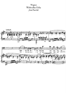 Wehvolles Erbe: Für Stimme und Klavier by Richard Wagner