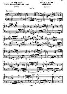 Ouvertüre nach französicher Art, BWV 831: Klavierauszug by Johann Sebastian Bach