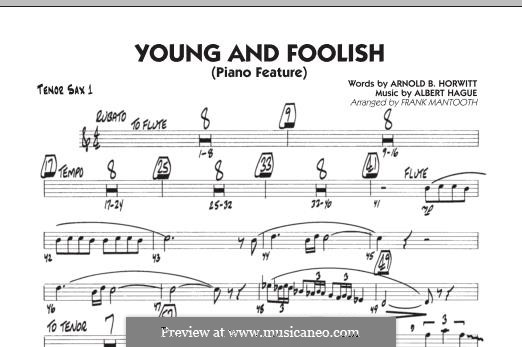 Young and Foolish (Dean Martin): Tenor Sax 1 part by Albert Hague