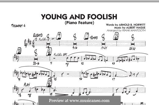 Young and Foolish (Dean Martin): Trumpet 4 part by Albert Hague