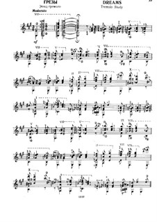 Sueño. Trémolo-Etude: Für Gitarre by Francisco Tárrega