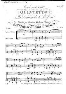 Quintett 'Qual mesto gemito' aus 'Semiramide' von Rossini für Flöte (oder Violine) und Gitarre: Quintett 'Qual mesto gemito' aus 'Semiramide' von Rossini für Flöte (oder Violine) und Gitarre by Mauro Giuliani