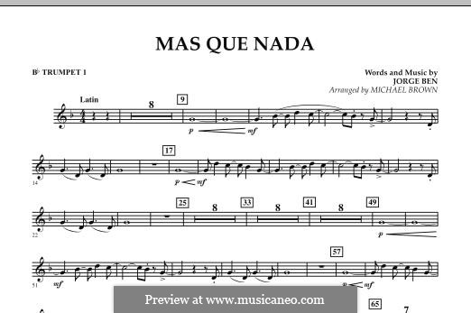 Mas Que Nada (Say No More) Concert Band version: Bb Trumpet 1 part by Jorge Ben