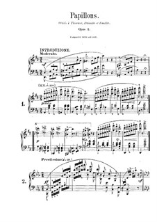 Schmetterlinge, Op.2: Für Klavier by Robert Schumann