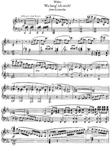 Akt II Nr.10 Wo berg' ich mich: Für Stimme und Klavier by Carl Maria von Weber