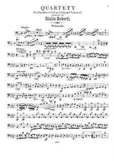 Klavierquartett in f-Moll: Cellostimme by Giulio Roberti