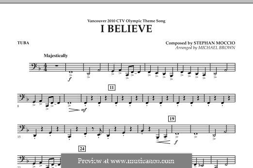 I Believe (Vancouver 2010 CTV Olympic Theme Song): Tubastimme by Stephan Moccio