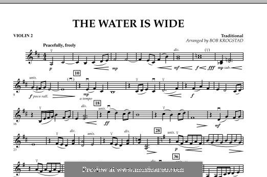 The Water Is Wide (Orchestra version): Violin 2 part by folklore
