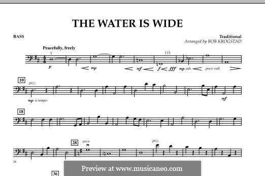 The Water Is Wide (Orchestra version): Bassstimme by folklore