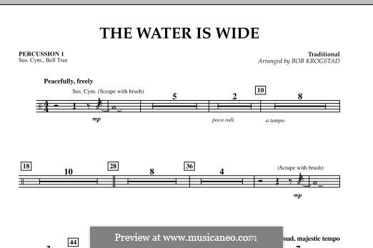The Water Is Wide (Orchestra version): Percussion 1 part by folklore