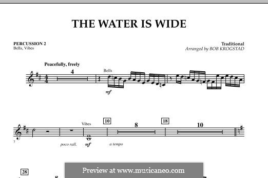 The Water Is Wide (Orchestra version): Percussion 2 part by folklore