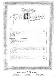 Nocturne für Mezzosopran oder Bariton und Klavier: Nocturne für Mezzosopran oder Bariton und Klavier by George Whitefield Chadwick