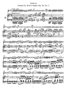 Sonate für Violine und Klavier Nr.8, Op.30 No.3: Partitur by Ludwig van Beethoven
