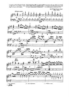 Sammlung I, Wq 55: Sonate Nr.4 in A-Dur by Carl Philipp Emanuel Bach