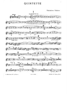 Quintett für Oboe, Streicher und Klavier: Stimmen by Théodore Dubois