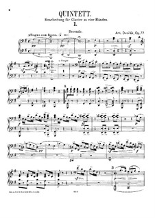 Streichquintett Nr.2 in G-Dur, B.49 Op.77: Streichquintett Nr.2 in G-Dur by Antonín Dvořák