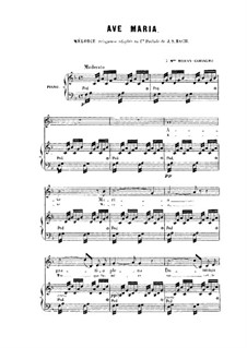 Ave Maria: Für Stimme und Klavier (F-Dur) by Johann Sebastian Bach, Charles Gounod