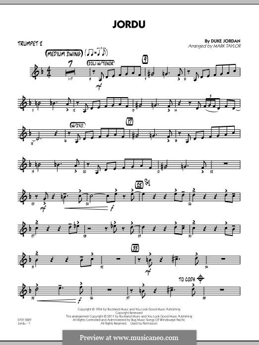 Jordu: Trumpet 2 part by Duke Jordan
