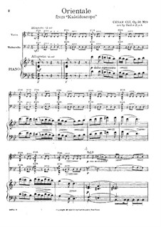 Nr.9 Orientale: Für Klaviertrio by César Cui