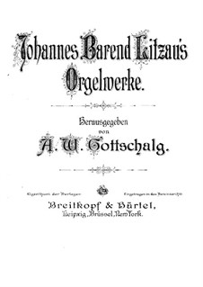 Orgelwerke: Teil I by Johannes Barend Litzau