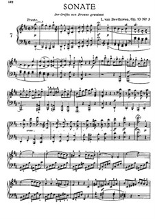 Sonate für Klavier Nr.7, Op.10 No.3: Für einen Interpreten by Ludwig van Beethoven