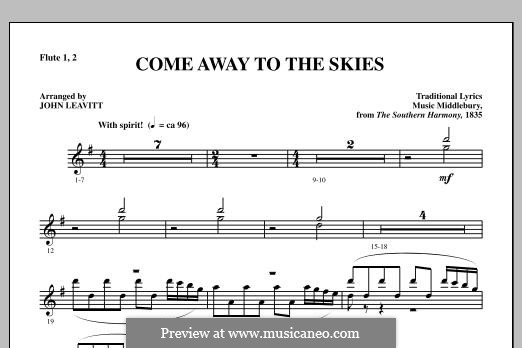 Come Away to the Skies: Flute 1 & 2 part by Unknown (works before 1850)