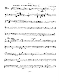 Fragmente: Nr.9, 10, für Violine, Cello und Klavier, vierhändig – Violinstimme by Richard Wagner
