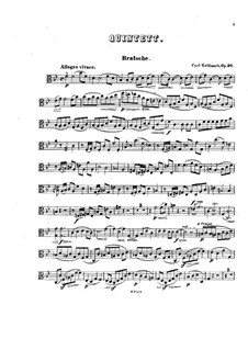 Klavierquintett Nr.1 in B-Dur, Op.30: Bratsche- und Cellostimmen by Karl Goldmark