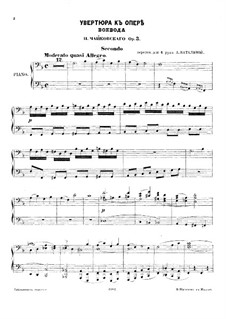Der Woiwode, TH 1 Op.3: Ouvertüre, für Klavier, vierhändig by Pjotr Tschaikowski