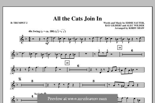 All The Cats Join In: Bb Trumpet 2 part by Alec Wilder, Ray Gilbert