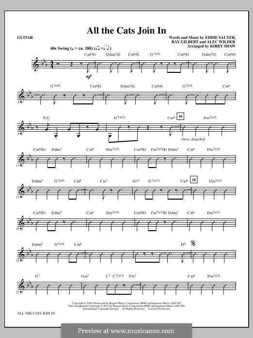 All The Cats Join In: Gitarrenstimme by Alec Wilder, Ray Gilbert