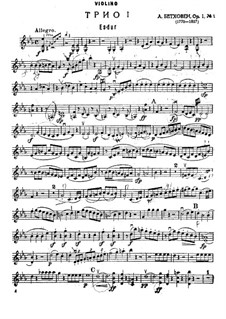 Drei Klaviertrios, Op.1: Trio Nr.1 – Violinstimme by Ludwig van Beethoven