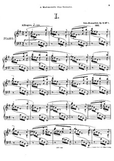 Vier Preluden für Klavier, Op.12: Präludium Nr.1 in G-dur by Felix Blumenfeld