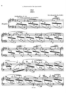 Vier Preluden für Klavier, Op.12: Präludium Nr.2 in E-dur by Felix Blumenfeld