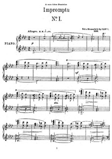 Zwei Impromptus, Op.13: Impromptu Nr.1 in As-dur by Felix Blumenfeld