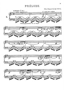 Vierundzwanzig Preluden, Op.17: Präludium Nr.4 in e-moll by Felix Blumenfeld