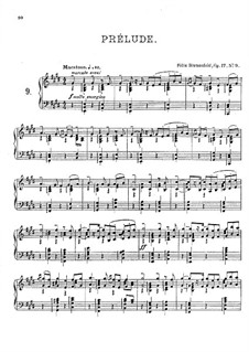 Vierundzwanzig Preluden, Op.17: Präludium Nr.9 in E-dur by Felix Blumenfeld