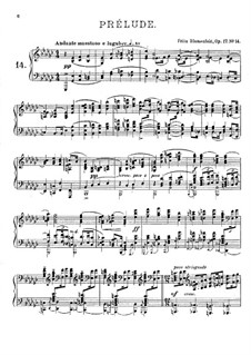 Vierundzwanzig Preluden, Op.17: Präludium Nr.14 in es-moll by Felix Blumenfeld