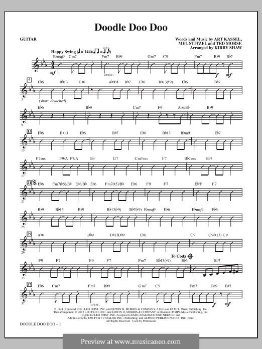 Doodle Doo Doo: Gitarrenstimme by Theodore F. Morse, Mel Stitzel, Art Kassell