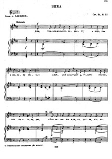 Sechzehn Lieder für Kinder, TH 104 Op.54: Nr.12 Winter by Pjotr Tschaikowski