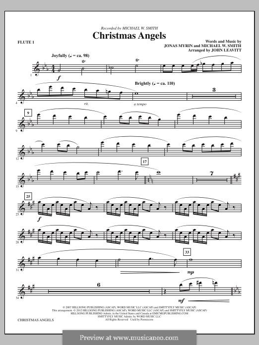 Christmas Angels: Flute 1 part by Jonas Myrin, Michael W. Smith