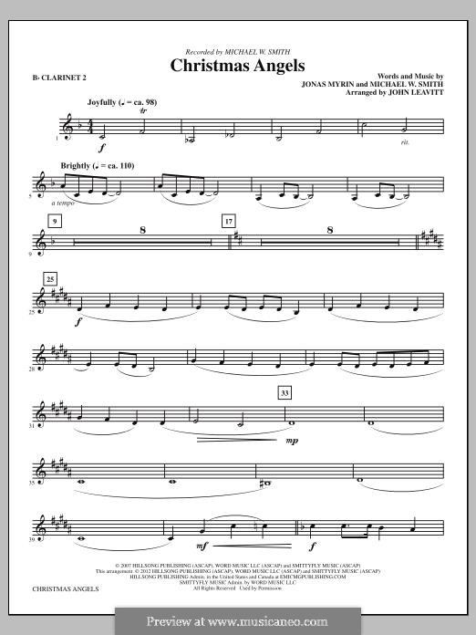 Christmas Angels: Clarinet 2 part by Jonas Myrin, Michael W. Smith
