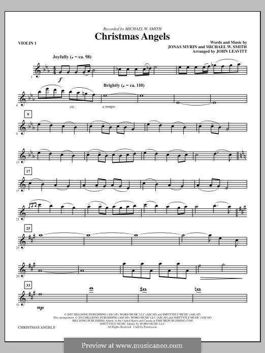 Christmas Angels: Violin 1 part by Jonas Myrin, Michael W. Smith